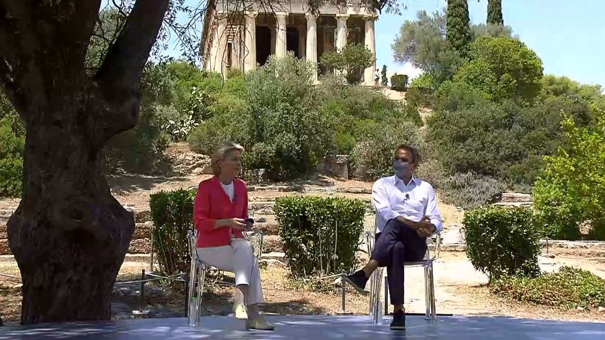 ΑΠΕΥΘΕΙΑΣ – Η παρουσίαση του σχεδίου “Ελλάδα 2.0” από τον Κυριάκο Μητσοτάκη και την Φον Ντερ Λάιεν