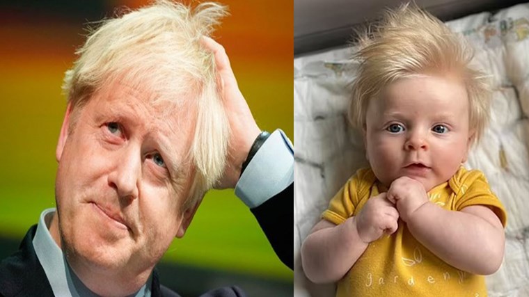 Viral το μωρό σωσίας του Μπόρις Τζόνσον