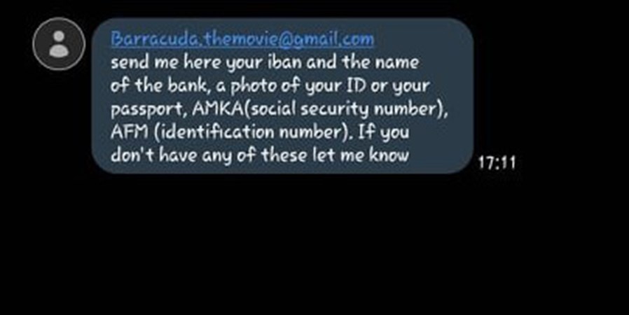 Προσοχή: Έτσι “ψαρεύουν” ΙΒΑΝ και ΑΦΜ με “δόλωμα” την ταινία του Μπαντέρας στη Θεσσαλονίκη – ΦΩΤΟ