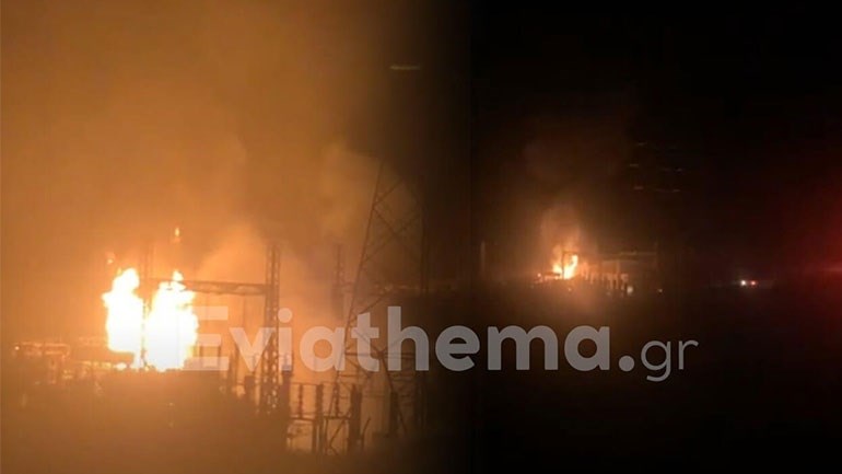 Εύβοια: Πυρκαγιά σε υποσταθμό της ΔΕΗ στο Αργυρό