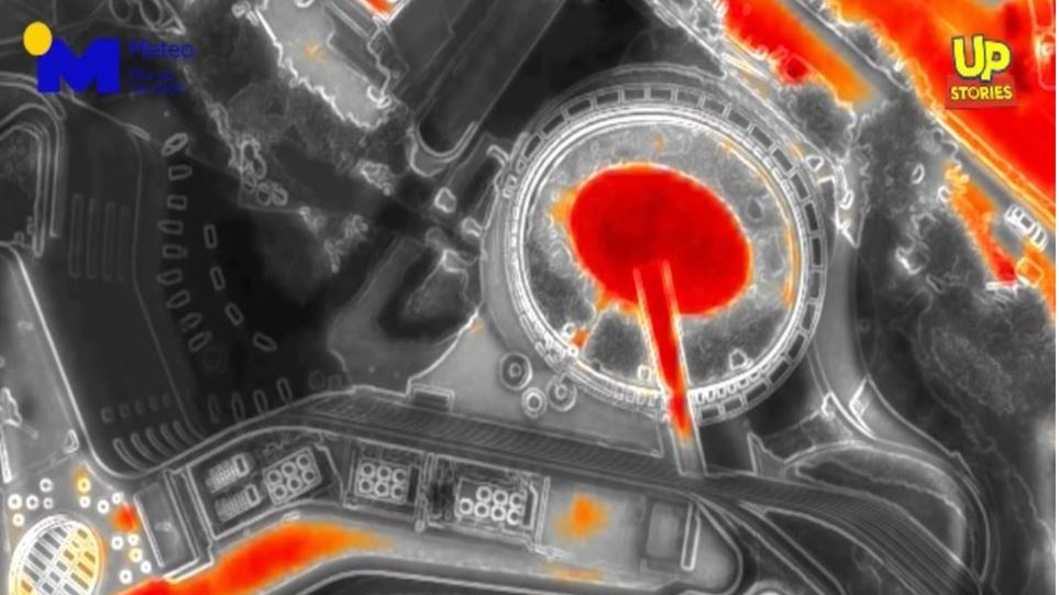 Καύσωνας: Πτήση με θερμική κάμερα πάνω από την Αθήνα – 72 βαθμοί η υψηλότερη θερμοκρασία επιφάνειας