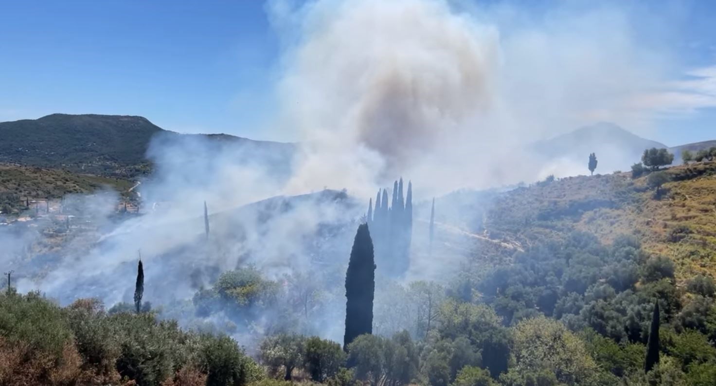 Συναγερμός για τη μεγάλη φωτιά στην Κεφαλονιά – Οι φλόγες έφτασαν στο Καπανδρίτι – ΒΙΝΤΕΟ