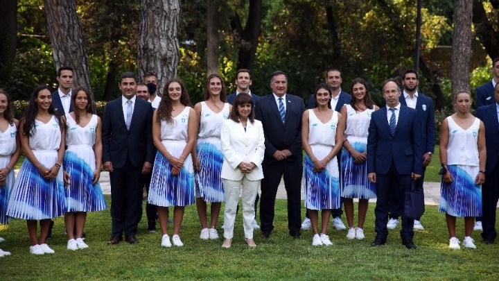 Οι ευχές της Κατερίνας Σακελλαροπούλου στην Ολυμπιακή ομάδα