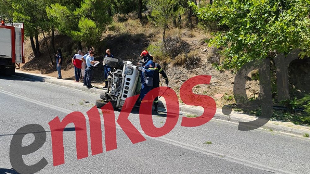 Τροχαίο με ανατροπή τζιπ στην Πεντέλη – Μία τραυματίας – ΦΩΤΟ αναγνώστη