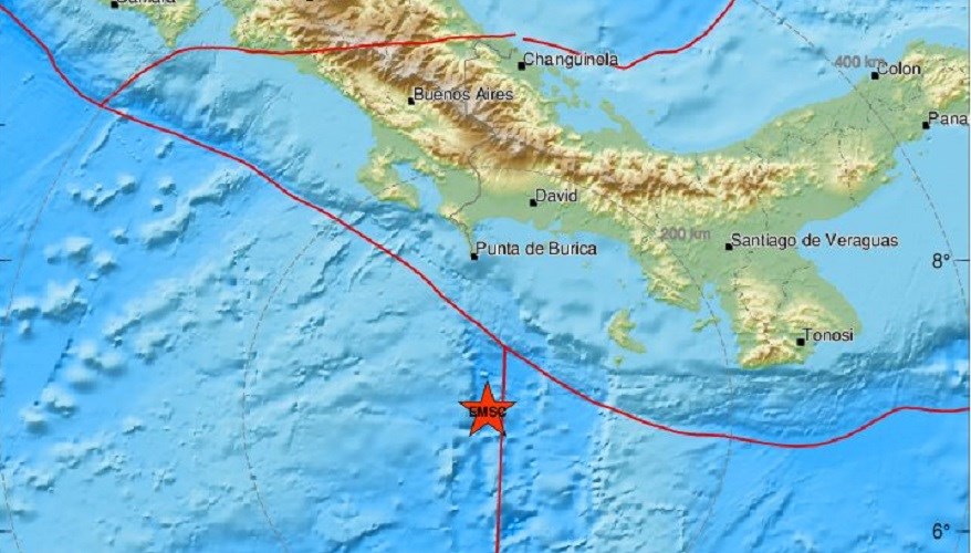 Ισχυρός σεισμός 6,1 Ρίχτερ νότια του Παναμά