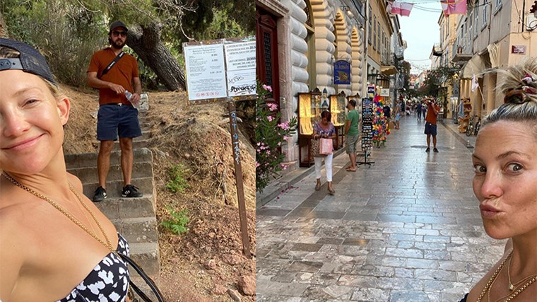 Μαγεμένη η Κέιτ Χάντσον στο Παλαμήδι – Οι ΦΩΤΟ από το Ναύπλιο