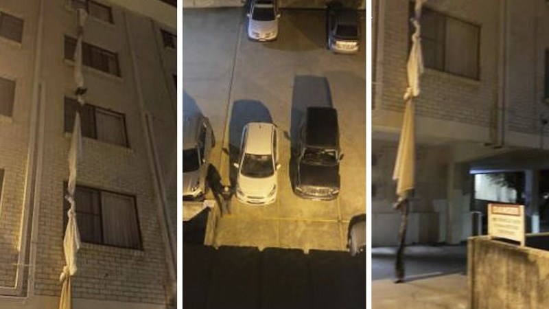 Το έσκασε από την υποχρεωτική καραντίνα με αυτοσχέδιο σκοινί από σεντόνια