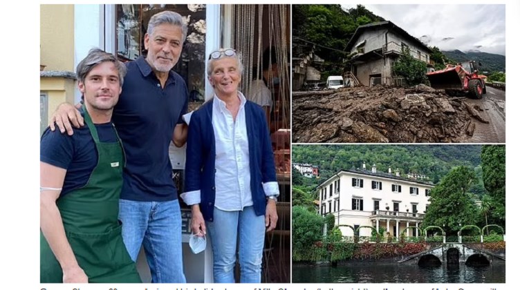 Τζορτζ Κλούνεϊ: Στο πλευρό των κατοίκων μετά τις πλημμύρες – Ζημιές και στη βίλα του στη λίμνη Κόμο
