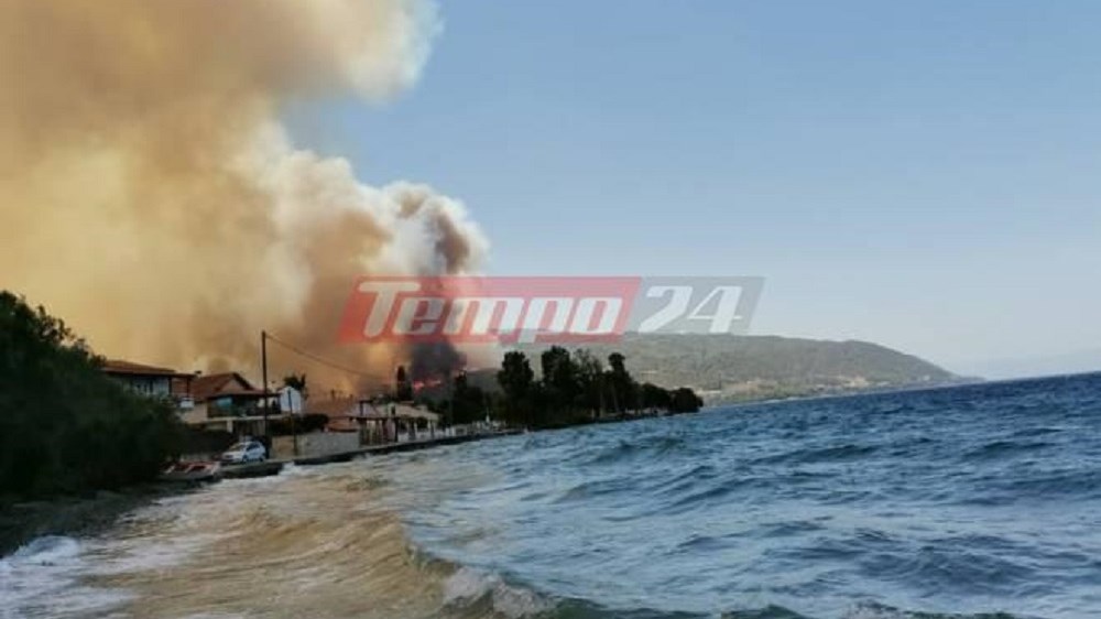 Φωτιά στην Αχαΐα: Εκκενώνεται και ο Λόγγος – Μήνυμα από το “112”