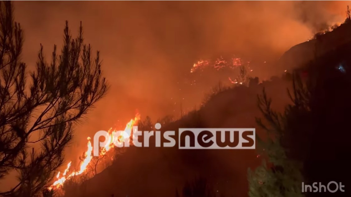 Ηλεία: Μάχη δίνουν οι πυροσβέστες για να μην φτάσουν οι φλόγες στην Αρχαία Ολυμπία