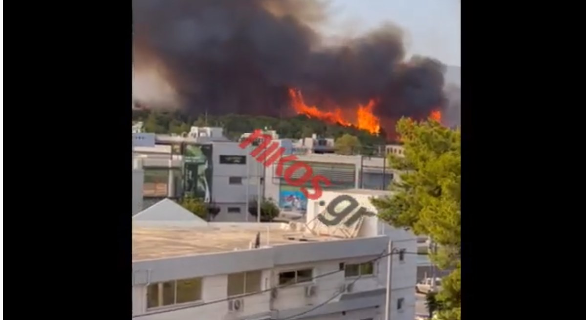 Πύρινος εφιάλτης στη Βαρυμπόμπη – Τεράστιες φλόγες καίνε τα πάντα στο πέρασμα τους – ΒΙΝΤΕΟ αναγνωστών
