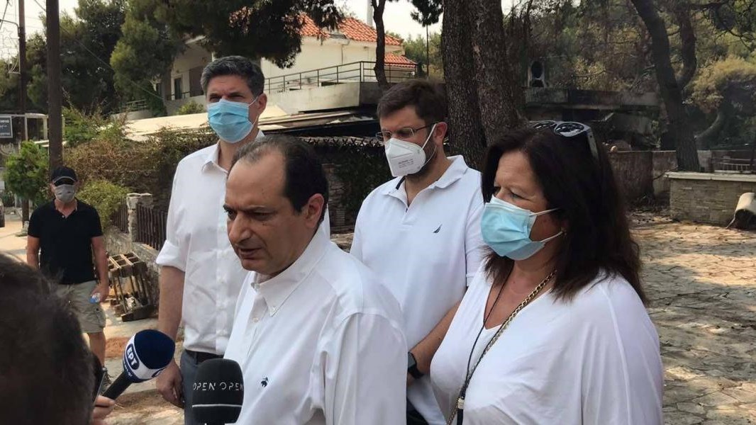 Κλιμάκιο του ΣΥΡΙΖΑ στη Βαρυμπόμπη – Επίθεση Σπίρτζη στην κυβέρνηση