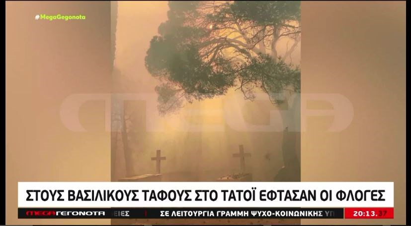 Στους βασιλικούς τάφους στο Τατόϊ έφτασαν οι φλόγες – ΒΙΝΤΕΟ