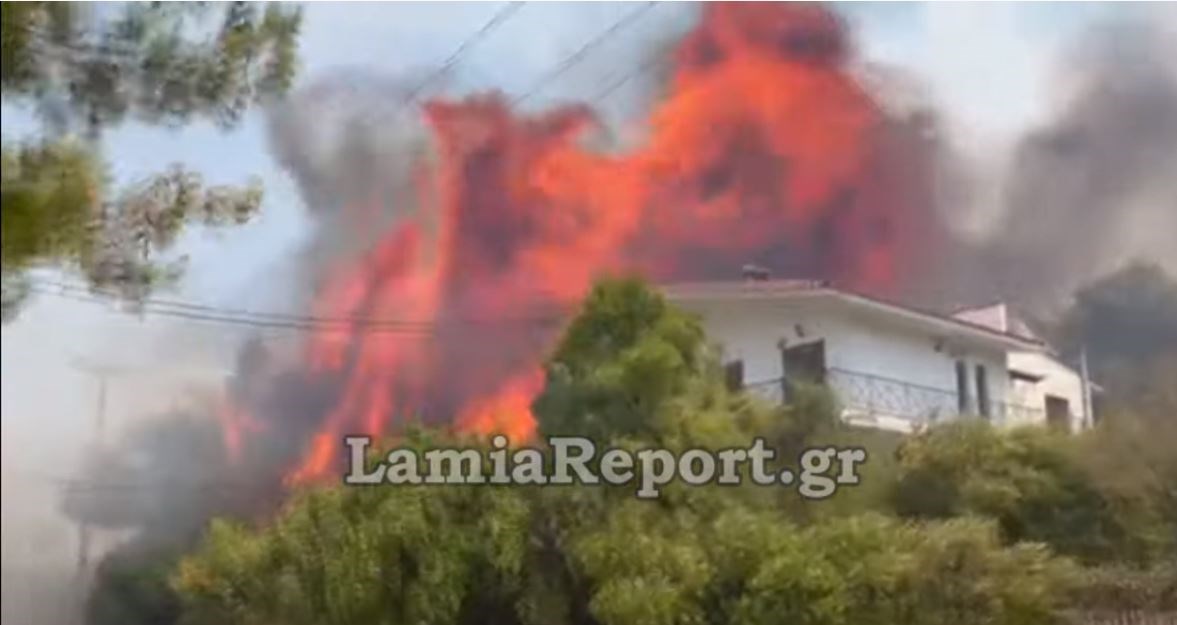 Μαίνεται η φωτιά στη Φθιώτιδα: Στις φλόγες σπίτια στον Θεολόγο – ΒΙΝΤΕΟ από την ώρα της εκκένωσης