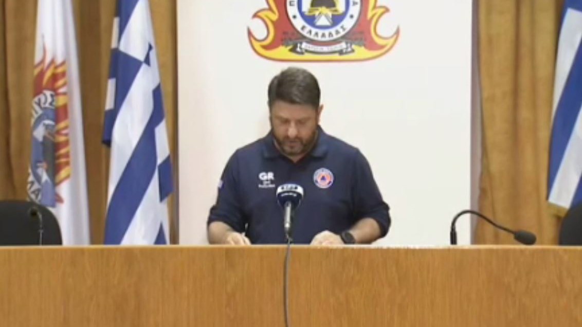 LIVE – Η έκτακτη ενημέρωση από τον Νίκο Χαρδαλιά για τις φωτιές