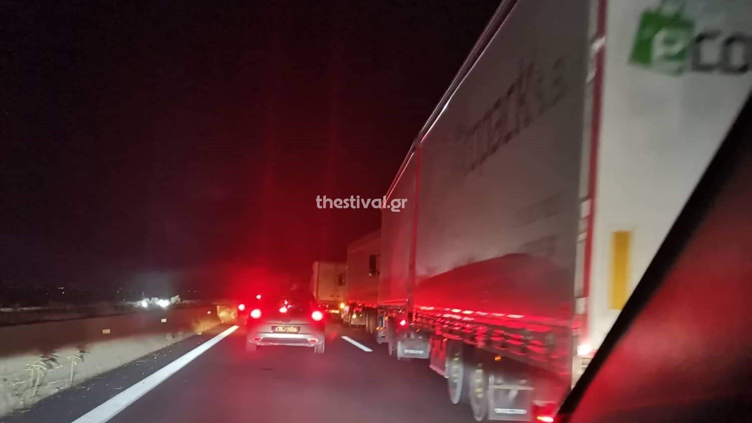 Θεσσαλονίκη: Ανατροπή νταλίκας στην Εγνατία Οδό