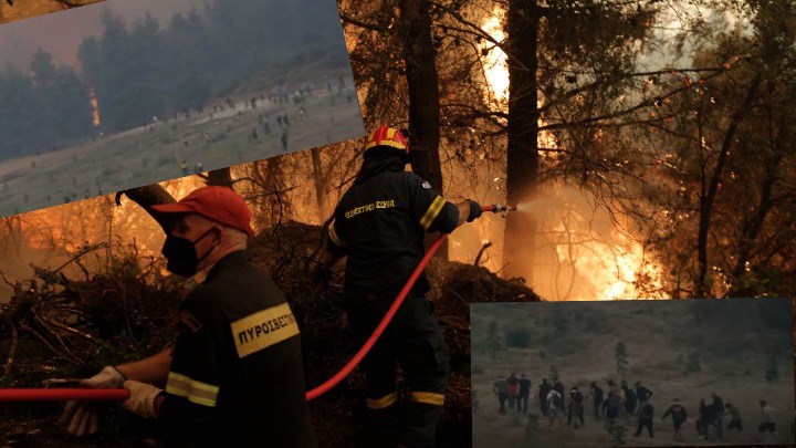 Πυρκαγιά στην Εύβοια: Τιτάνια “μάχη” με τις φλόγες στις Καματριάδες – Aγωνία για την Ιστιαία – BINTEO