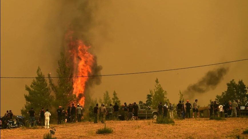 Φωτιά στην Εύβοια: Πύρινο μέτωπο απειλεί το Ασμήνιο – Μήνυμα για εκκένωση του χωριού