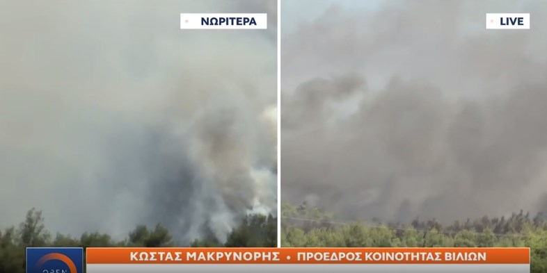 Πρόεδρος κοινότητας Βιλίων: Κινδυνεύει το χωριό – Οι φλόγες είναι μπροστά μας