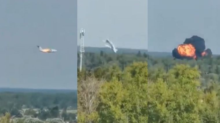 Συνετρίβη στρατιωτικό αεροσκάφος στη Μόσχα – Σοκαριστικό ΒΙΝΤΕΟ