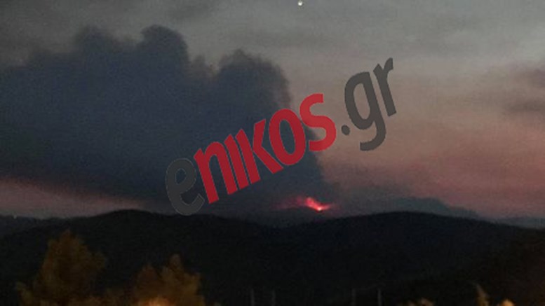 Δύσκολη νύχτα στα Βίλια – Συνεχείς αναζωπυρώσεις – ΦΩΤΟ αναγνώστη