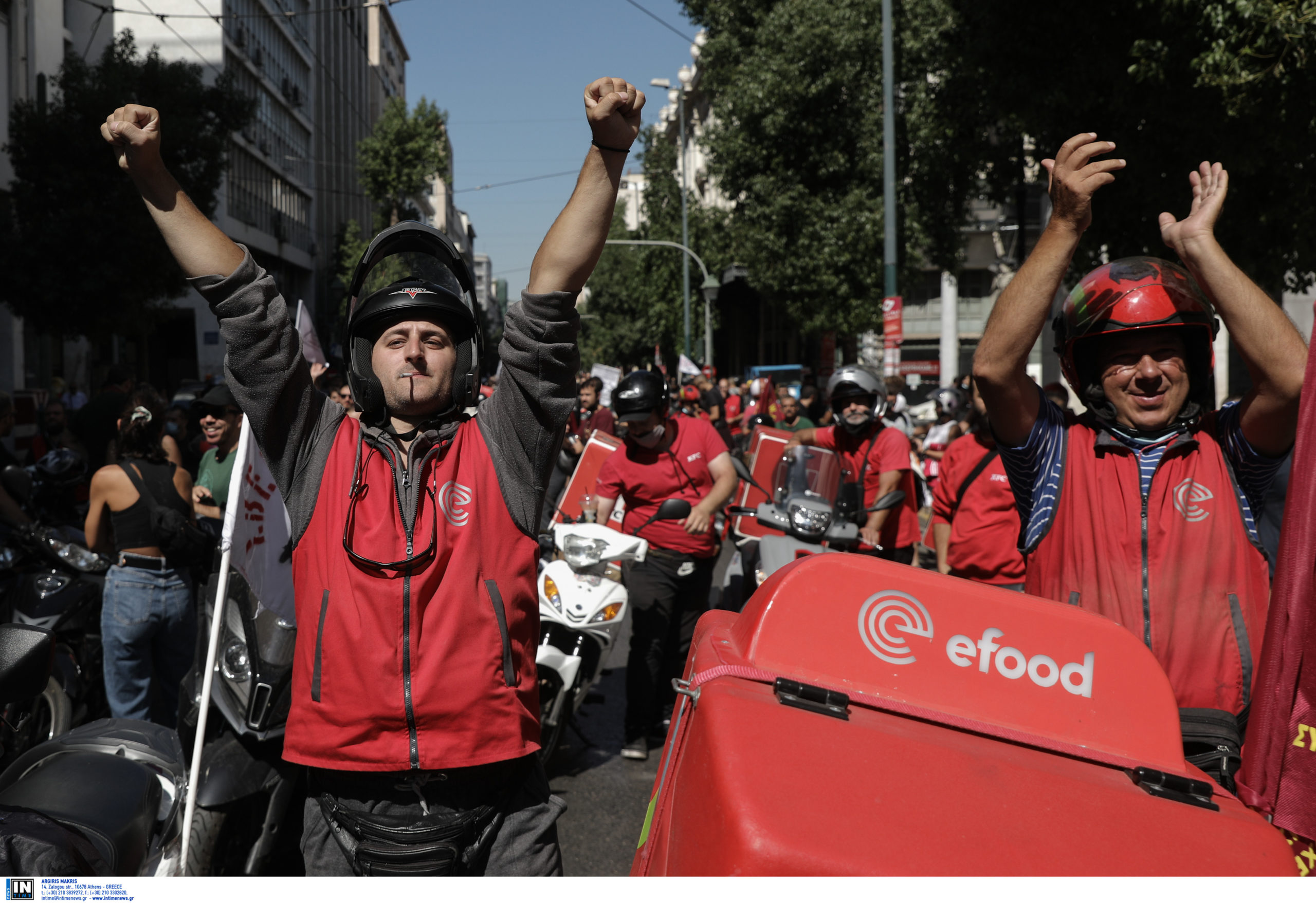 EFOOD μοτοπορεία διανομείς