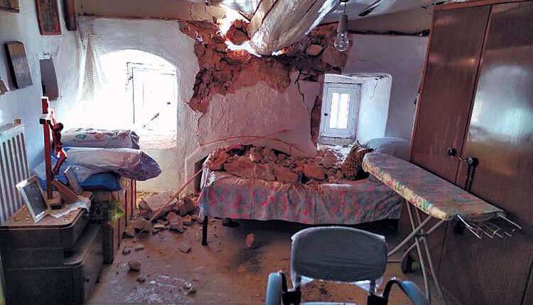 Μονή Αγκαράθου-Σεισμός