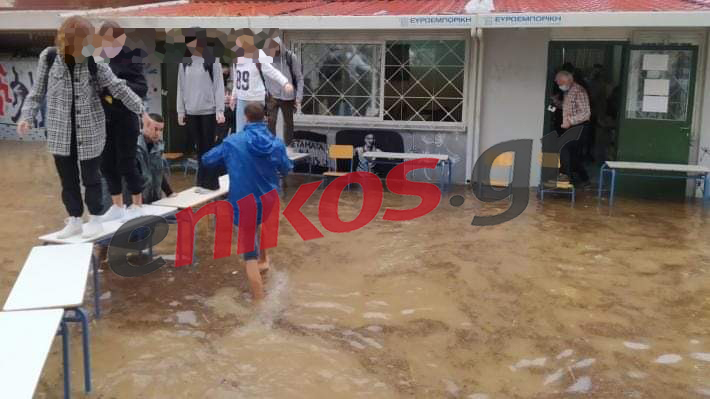 κακοκαιρία-πλημμύρα-Ν. Φιλαδέλφεια