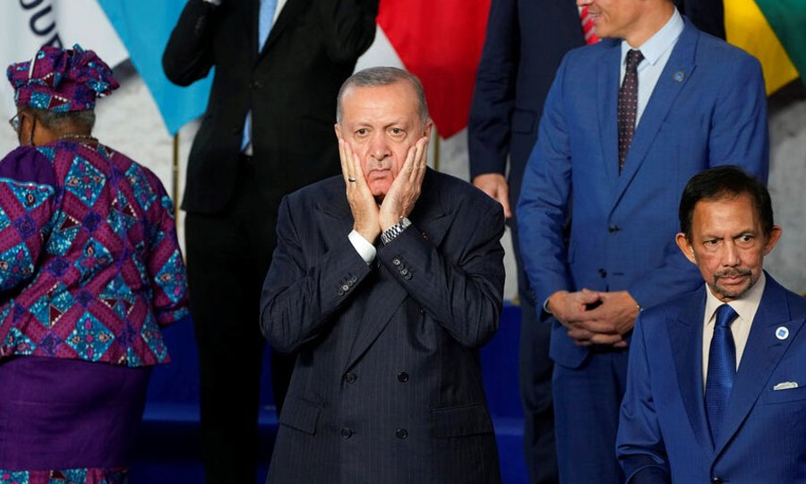 Ερντογάν Γκριμάτσα G20