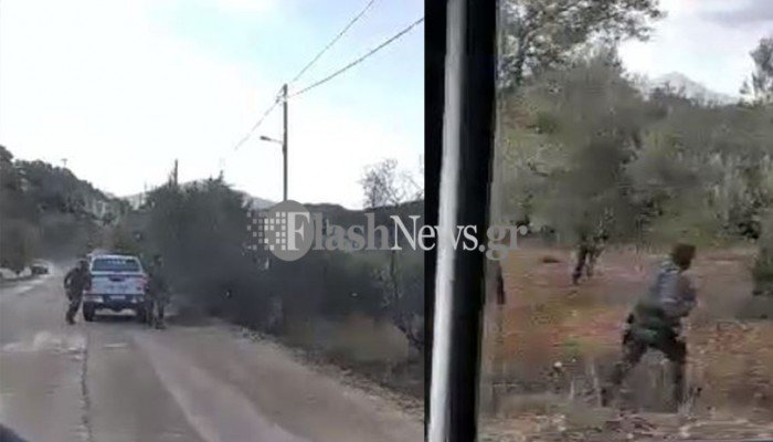 Χανιά: Η στιγμή που η ΕΛ.ΑΣ καταδιώκει 2 φερόμενα μέλη της οργάνωσης εμπορίας όπλων