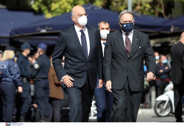 Γιώργος Κατρούγκαλος Νίκος Δένδιας κηδεία Φώφη Γεννηματά