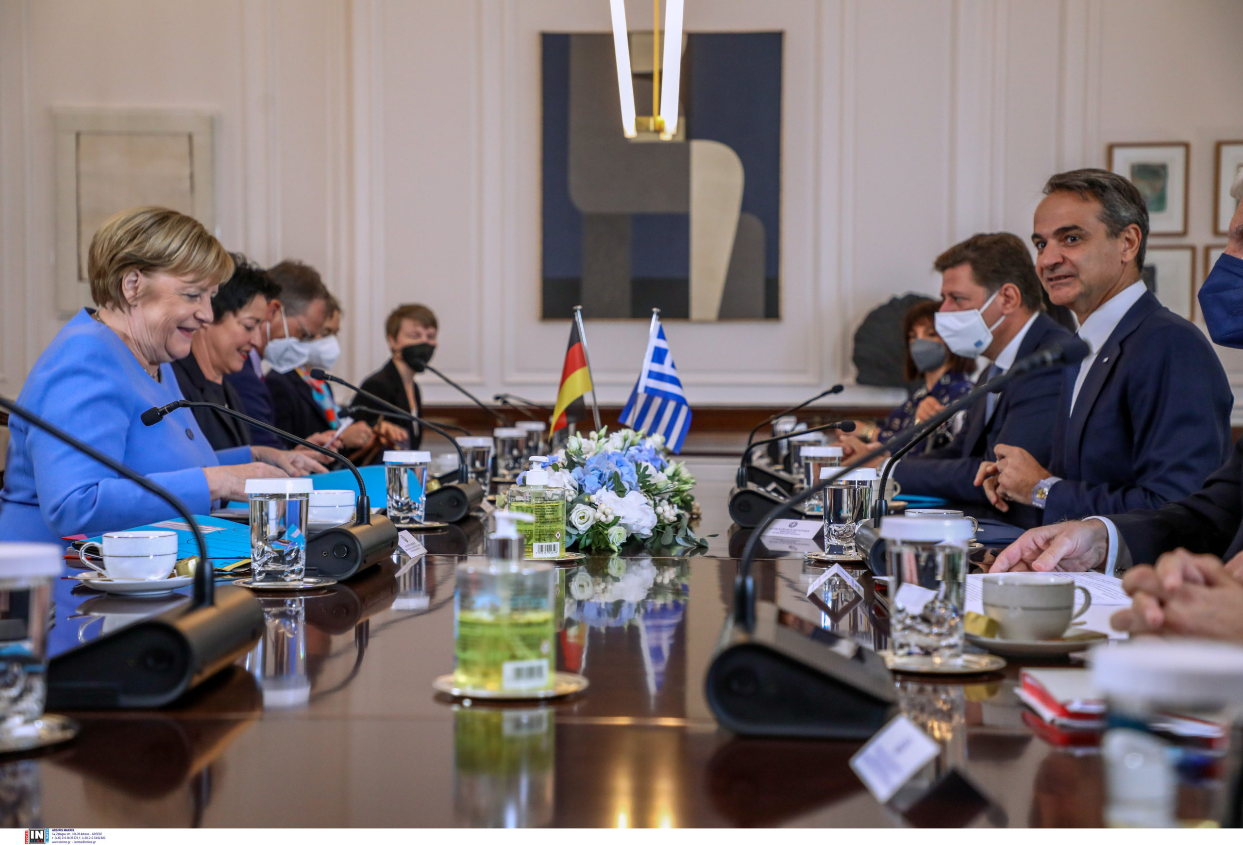 Άνγκελα Μέρκελ Μητσοτάκης διευρυμένη