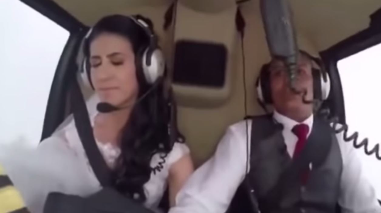 Νύφη Βραζιλία ελικόπτερο