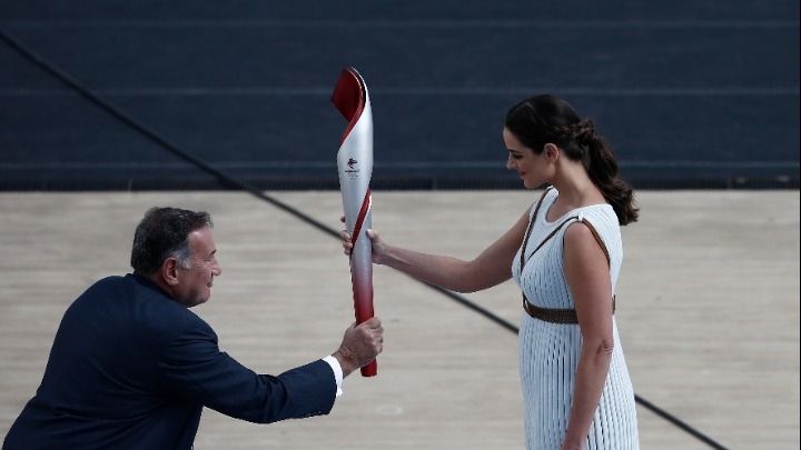 Ολυμπιακή φλόγα-Κινέζοι