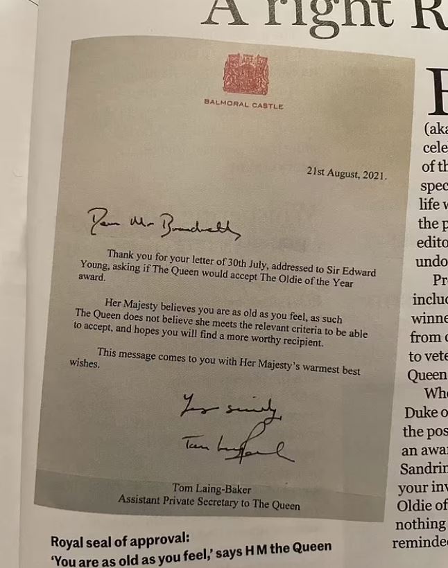 Βασίλισσα Ελισάβετ επιστολή