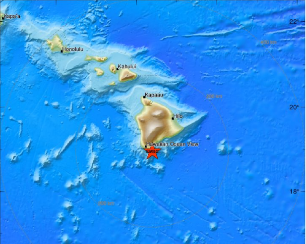 Ισχυρός σεισμός νότια της Χαβάης