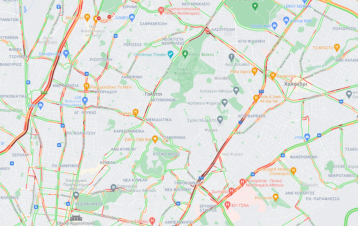 Κίνηση: Πού υπάρχει μποτιλιάρισμα