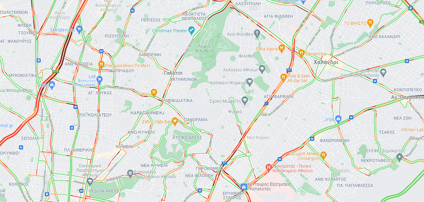 Κίνηση: Δείτε LIVE πού υπάρχει μποτιλιάρισμα