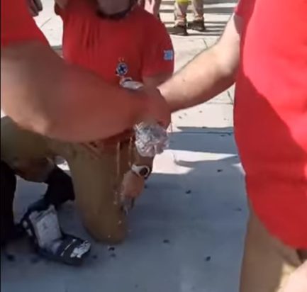 τραυματισμός πυροσβέστη