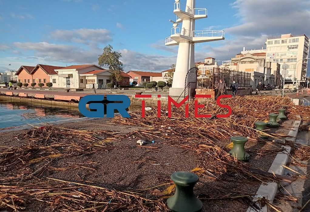 Τα απορρίμματα που ξέβρασε ο Θερμαϊκός στην Θεσσαλονίκη