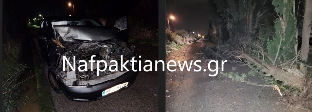 Σοβαρό τροχαίο στο Αντίρριο: Από θαύμα σώθηκε ο οδηγός – Σμπαράλια το αυτοκίνητο – ΒΙΝΤΕΟ