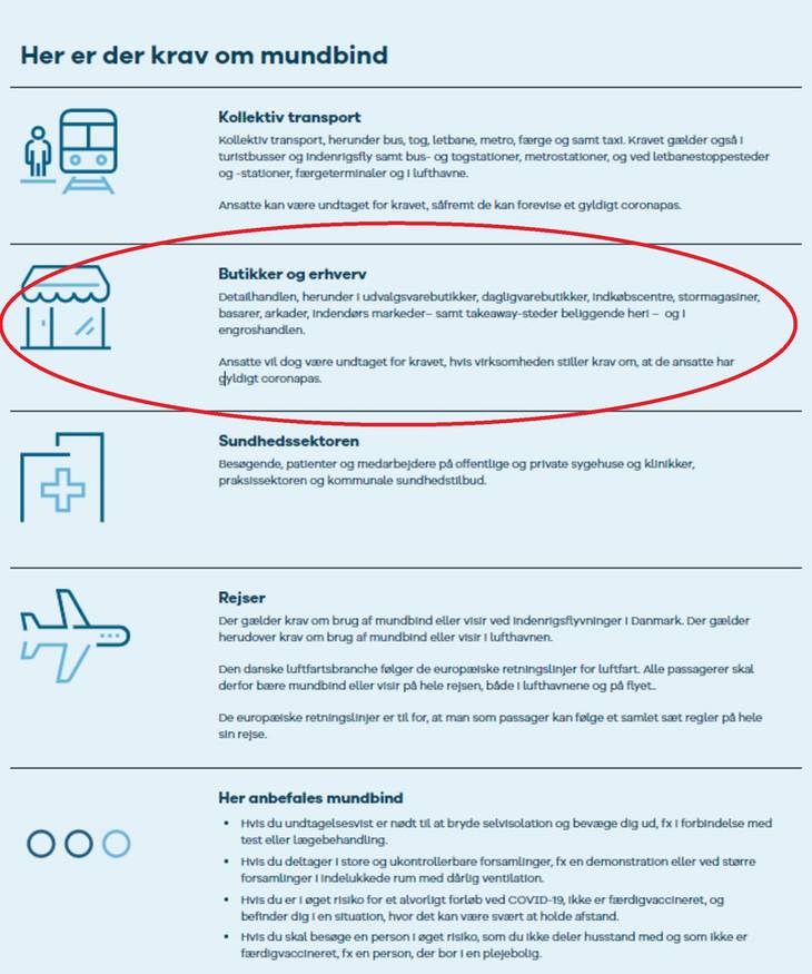 Δανία μάσκα