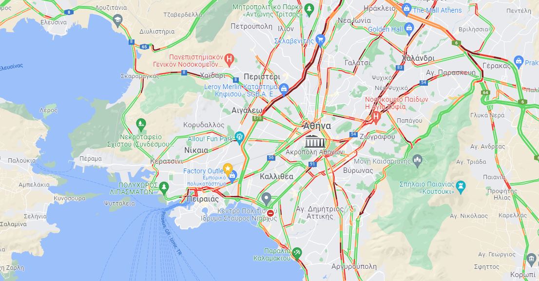 Κίνηση: “Κόλαση” στους δρόμους – Πού έχει μποτιλιάρισμα