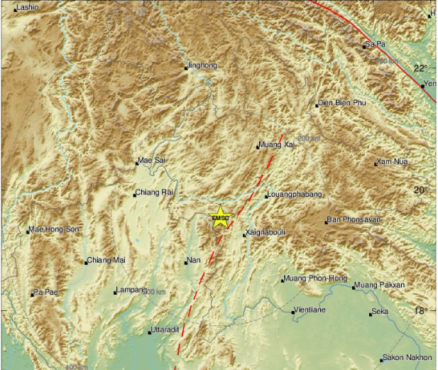 Ισχυρός σεισμός 5,6 Ρίχτερ στo Λάος