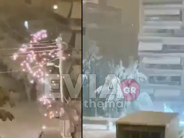 Συγκλονιστικό ΒΙΝΤΕΟ καταγράφει τις εκρήξεις σε στύλους της ΔΕΗ στην Αθήνα