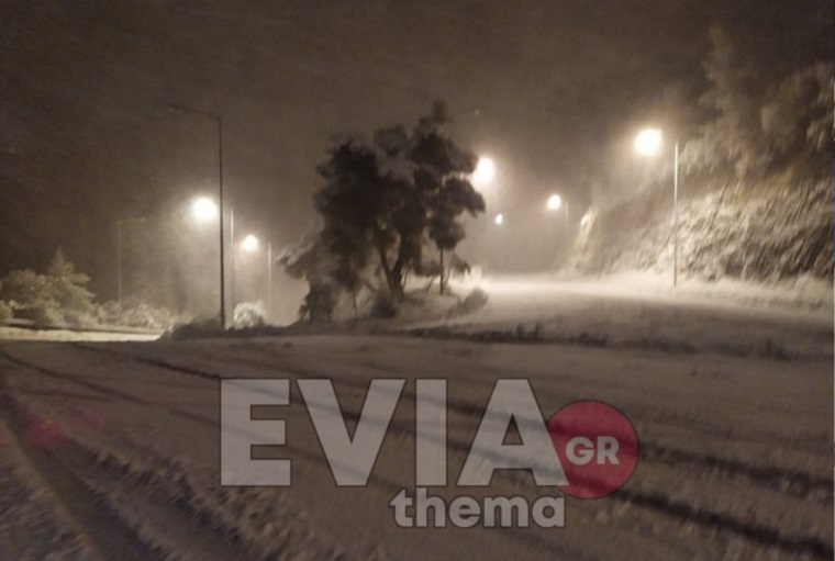 Κακοκαιρία “Ελπίς”: Χωρίς ρεύμα πολλά χωριά στην Εύβοια