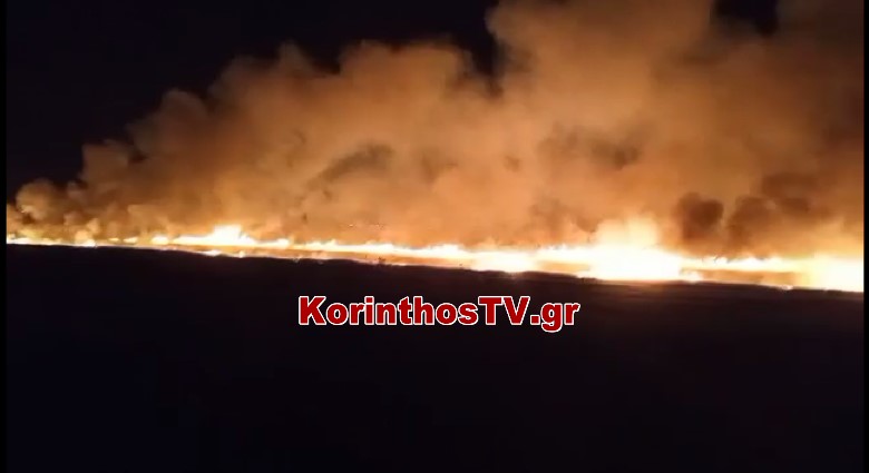 Κόρινθος: Μαίνεται φωτιά στη λίμνη Στυμφαλία – Κατακαίει τον υδροβιότοπο