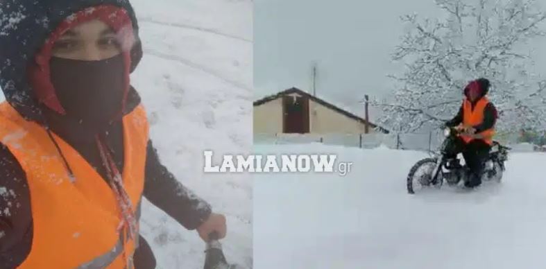 Φθιώτιδα: Με το 50άρι “παπί” στα χιόνια