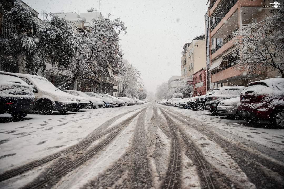 Κακοκαιρία “Ελπίς”: Σφοδρή χιονόπτωση και στα Πατήσια