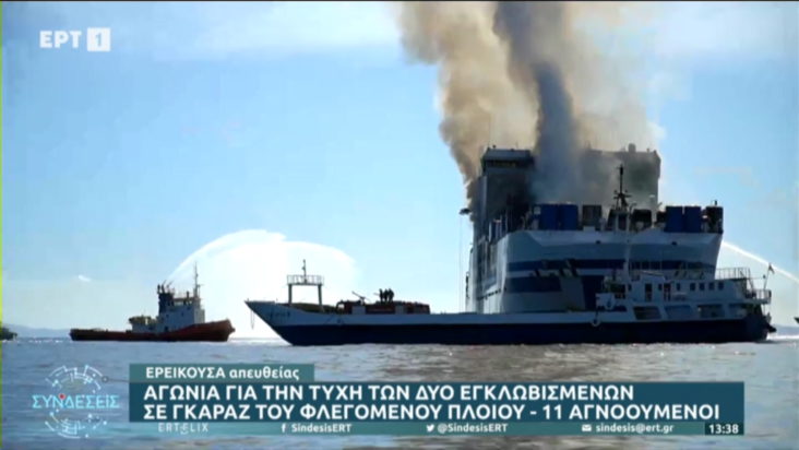 φωτιά - πλοίο- Euroferry Olympia